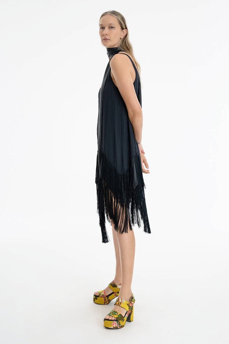 JUDD FRINGE DRESS, MIDNIGHT - Burning Torch Online Boutique