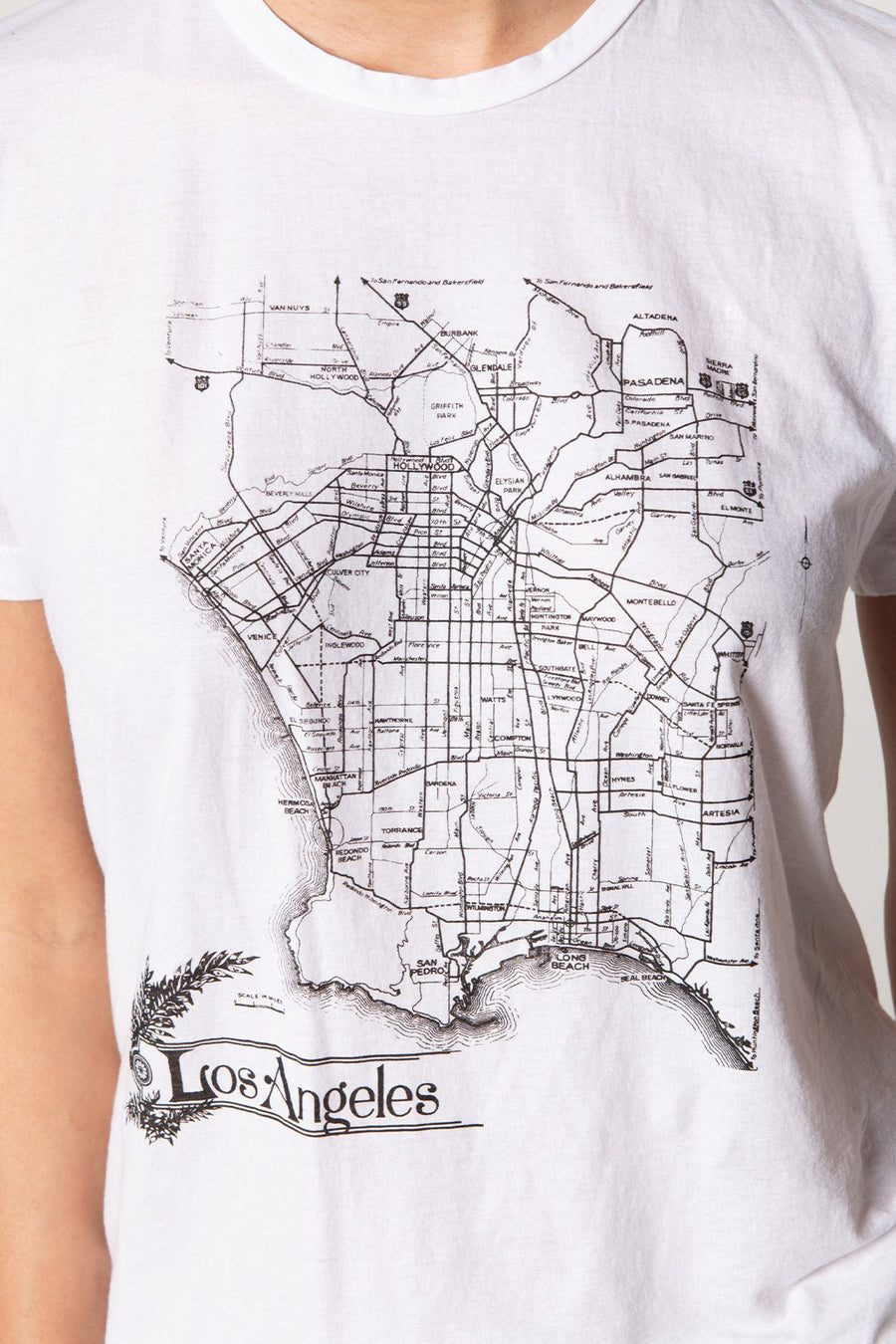 LA MAP TEE, WHITE - Burning Torch Online Boutique