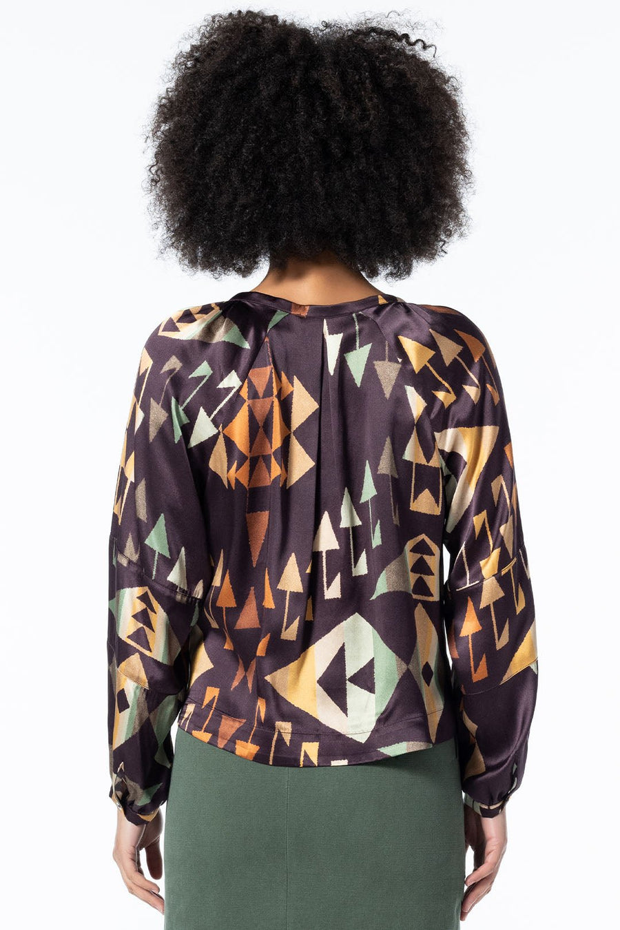 LABYRINTH LONG SLEEVE BLOUSE, MULTI - Burning Torch Online Boutique