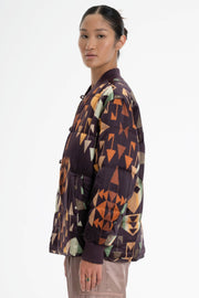 LABYRINTH REVERSIBLE PUFFER JACKET, MULTI - Burning Torch Online Boutique