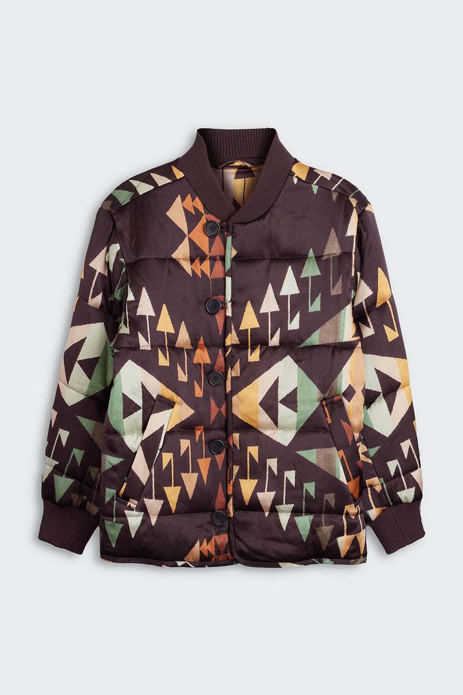 LABYRINTH REVERSIBLE PUFFER JACKET, MULTI - Burning Torch Online Boutique