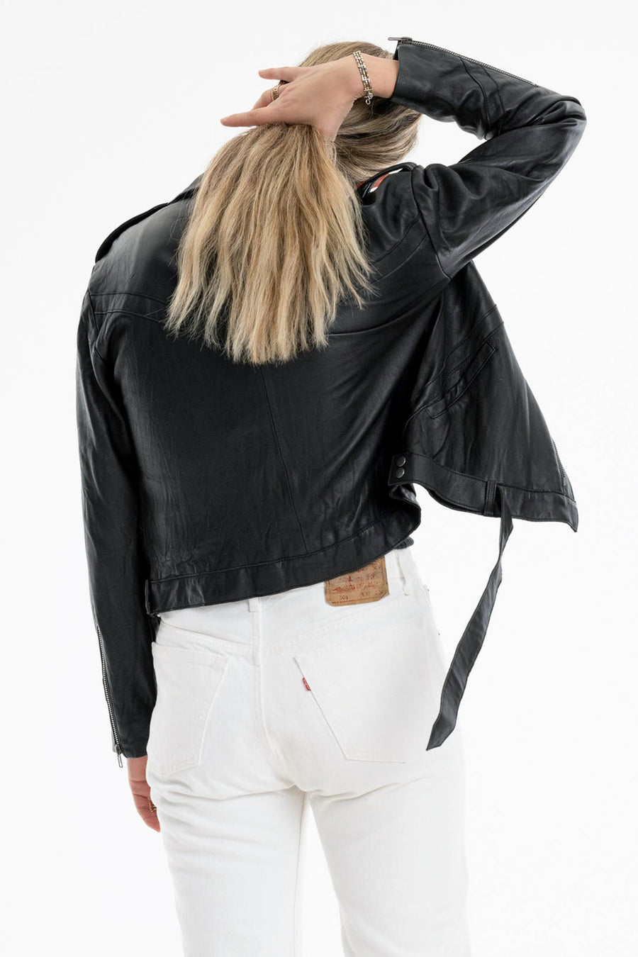 LEATHER AVIATOR JACKET, BLACK - Burning Torch Online Boutique