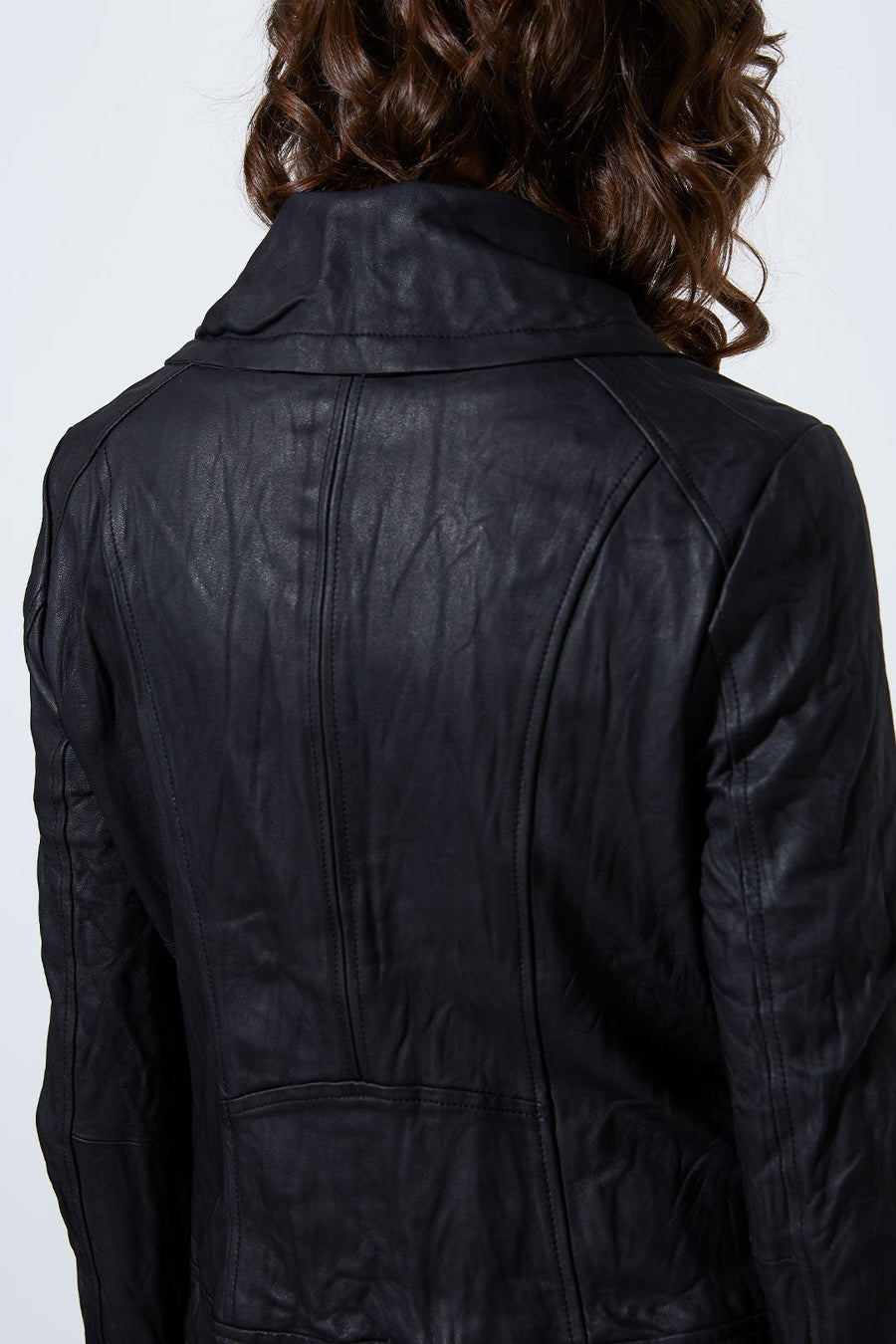 LEATHER BOXY MOTO, BLACK - Burning Torch Online Boutique