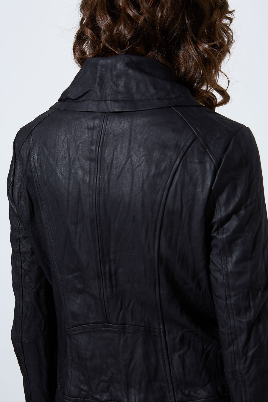 LEATHER BOXY MOTO, BLACK - Burning Torch Online Boutique