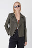 LEATHER CLASSIC MOTO, ARMY - Burning Torch Online Boutique