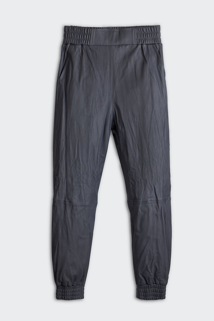 LEATHER JOGGER PANT, GRAPHITE - Burning Torch Online Boutique