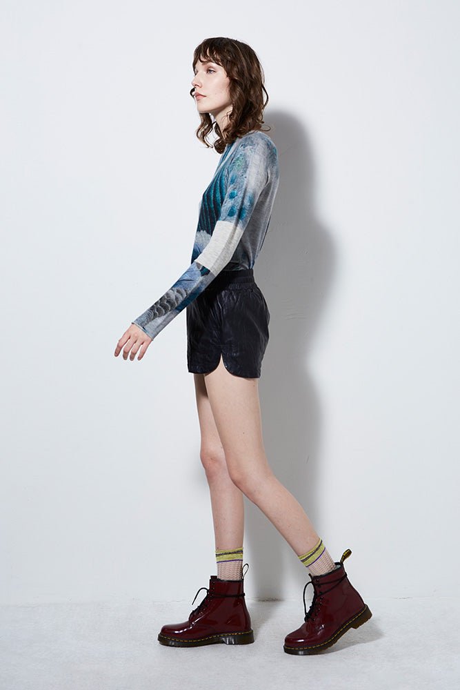 LEATHER SHORT- MIDNIGHT - Burning Torch Online Boutique