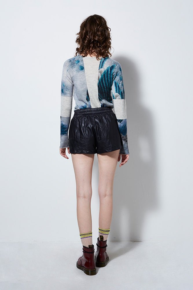 LEATHER SHORT- MIDNIGHT - Burning Torch Online Boutique
