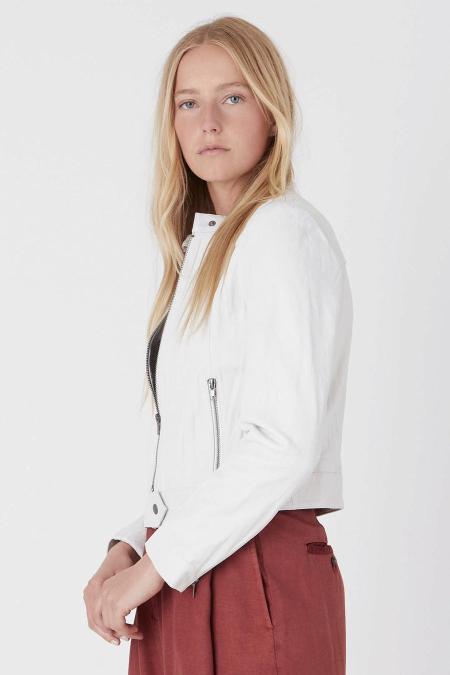 LEATHER SPEEDSTER JACKET, CLOUD - Burning Torch Online Boutique