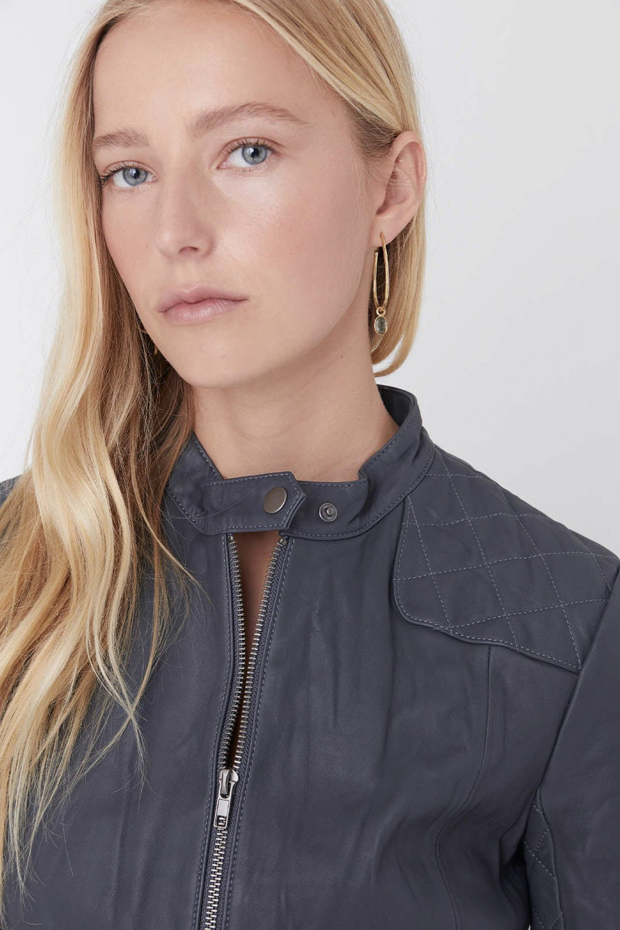 LEATHER SPEEDSTER JACKET, GRAPHITE - Burning Torch Online Boutique