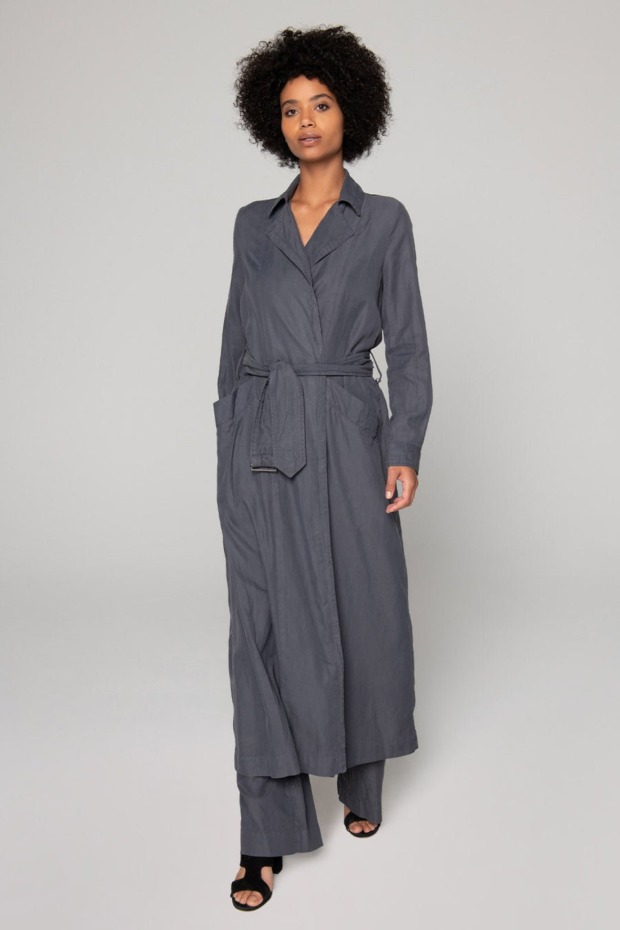 LINCOLN TRENCH COAT, GRAPHITE - Burning Torch Online Boutique