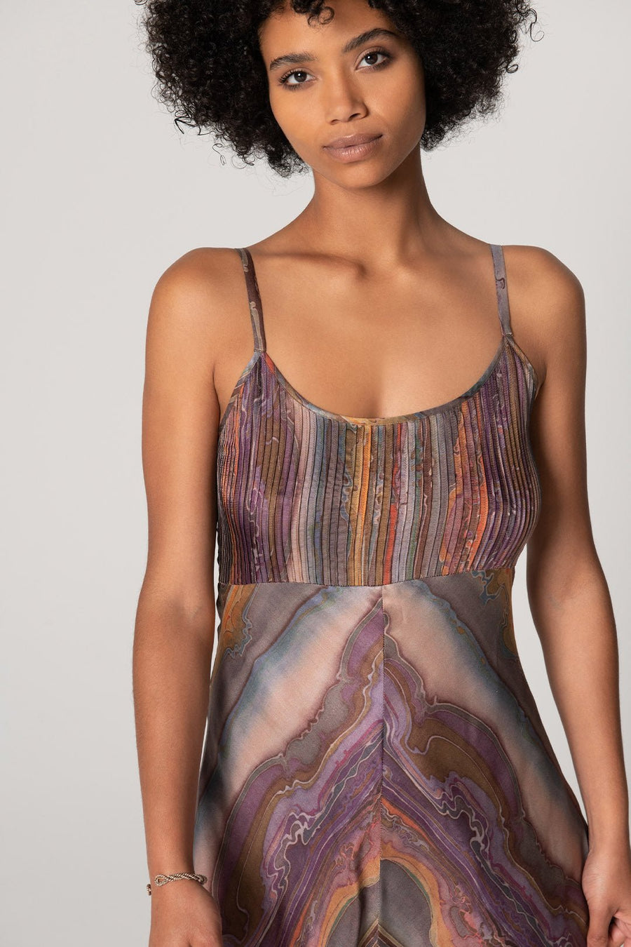 LOST HORIZON BIAS MAXI DRESS, MULTI - SAMPLE 30521 - Burning Torch Online Boutique