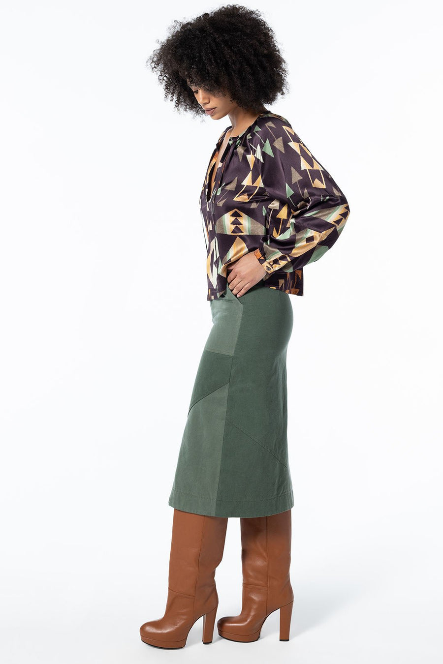 LOVE NOT WAR ARMY SKIRT, ARMY - Burning Torch Online Boutique