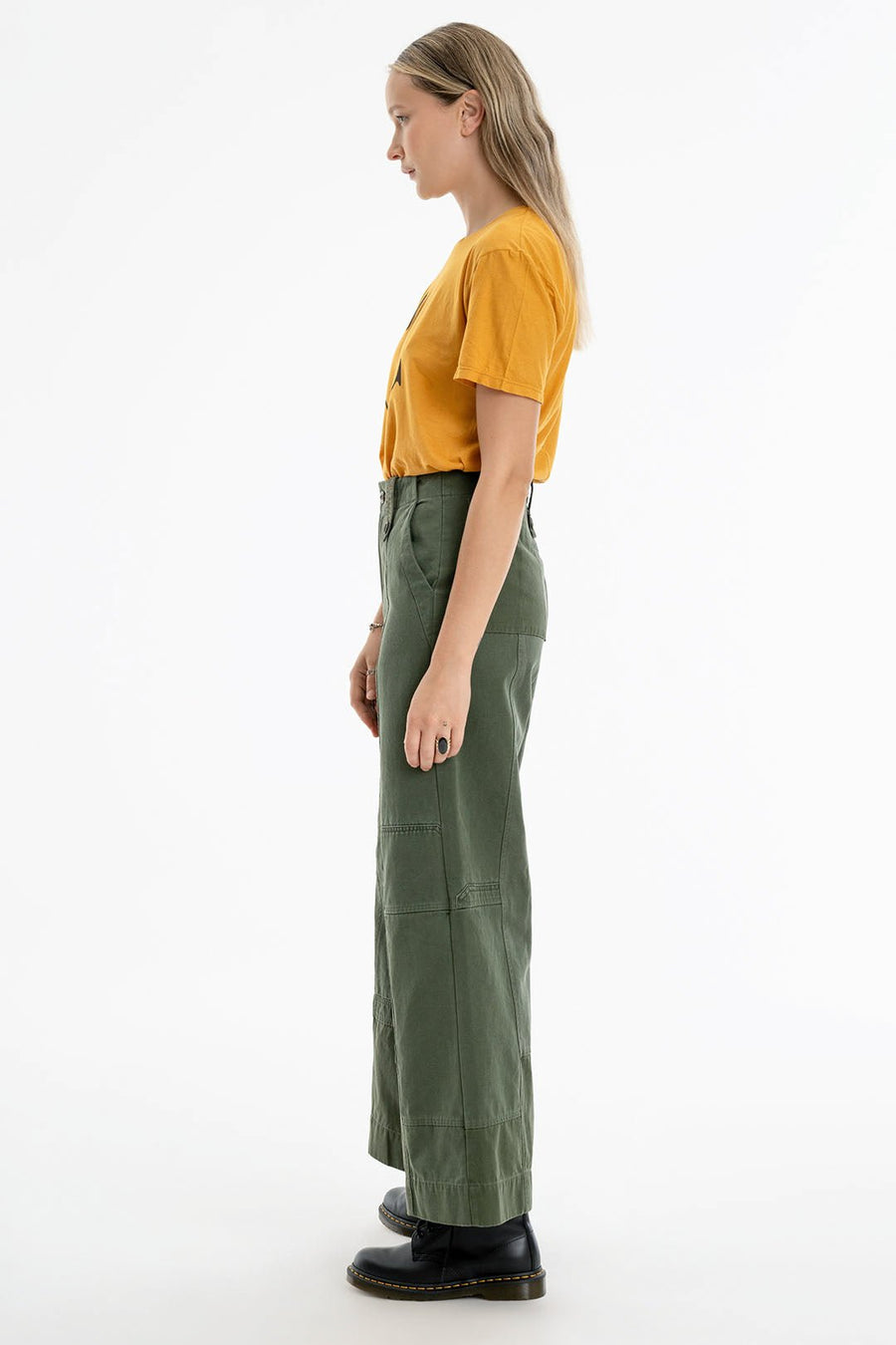 LOVE NOT WAR LONG PANT, ARMY - Burning Torch Online Boutique