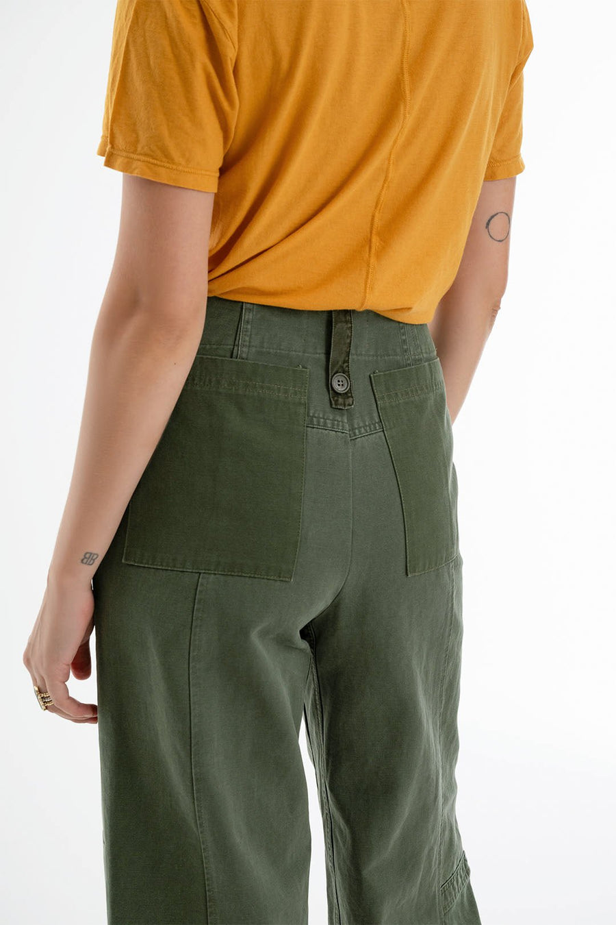 LOVE NOT WAR LONG PANT, ARMY - Burning Torch Online Boutique