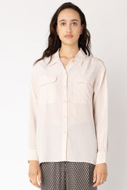 LUCID LONG SLEEVE BLOUSE, POWDER - Burning Torch Online Boutique