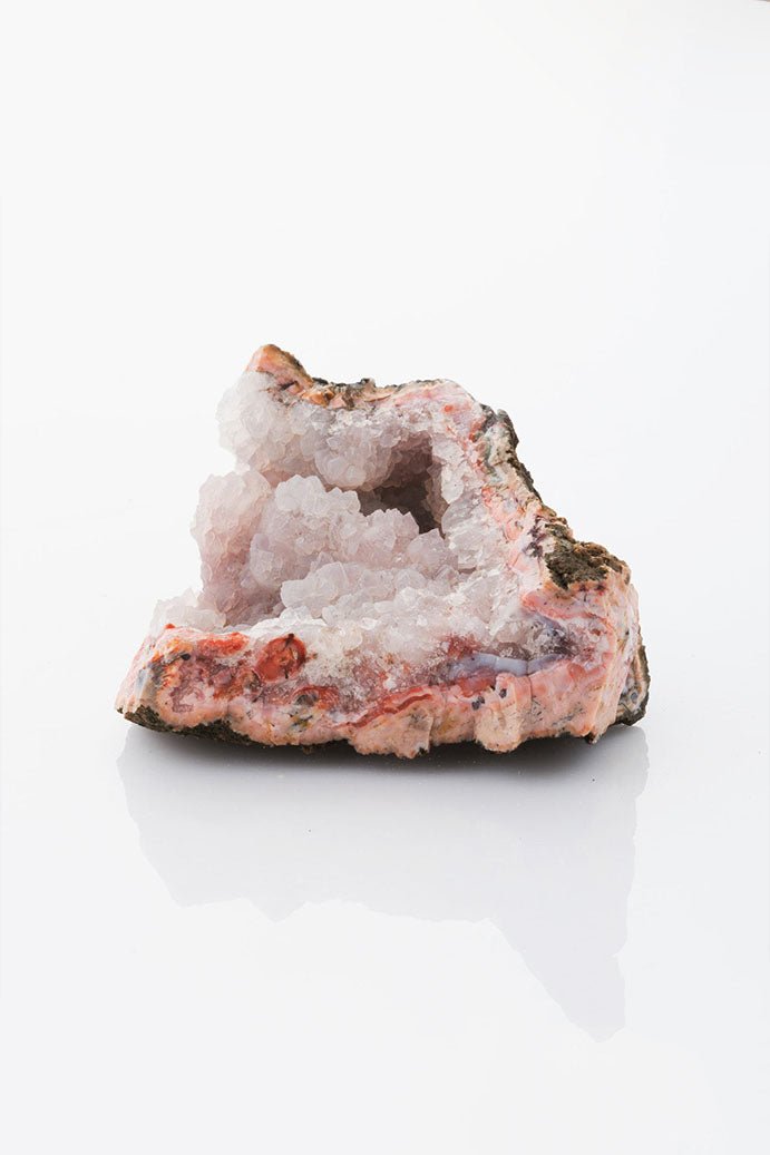 Matte Pink Quartz Geode - Burning Torch Online Boutique
