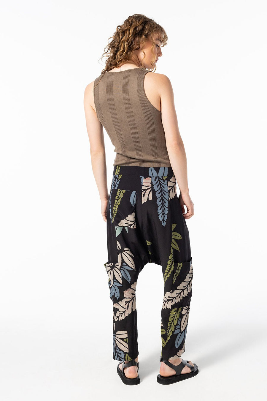 MIDNIGHT JUNGLE DROP CROTCH PANT, MULTI - Burning Torch Online Boutique