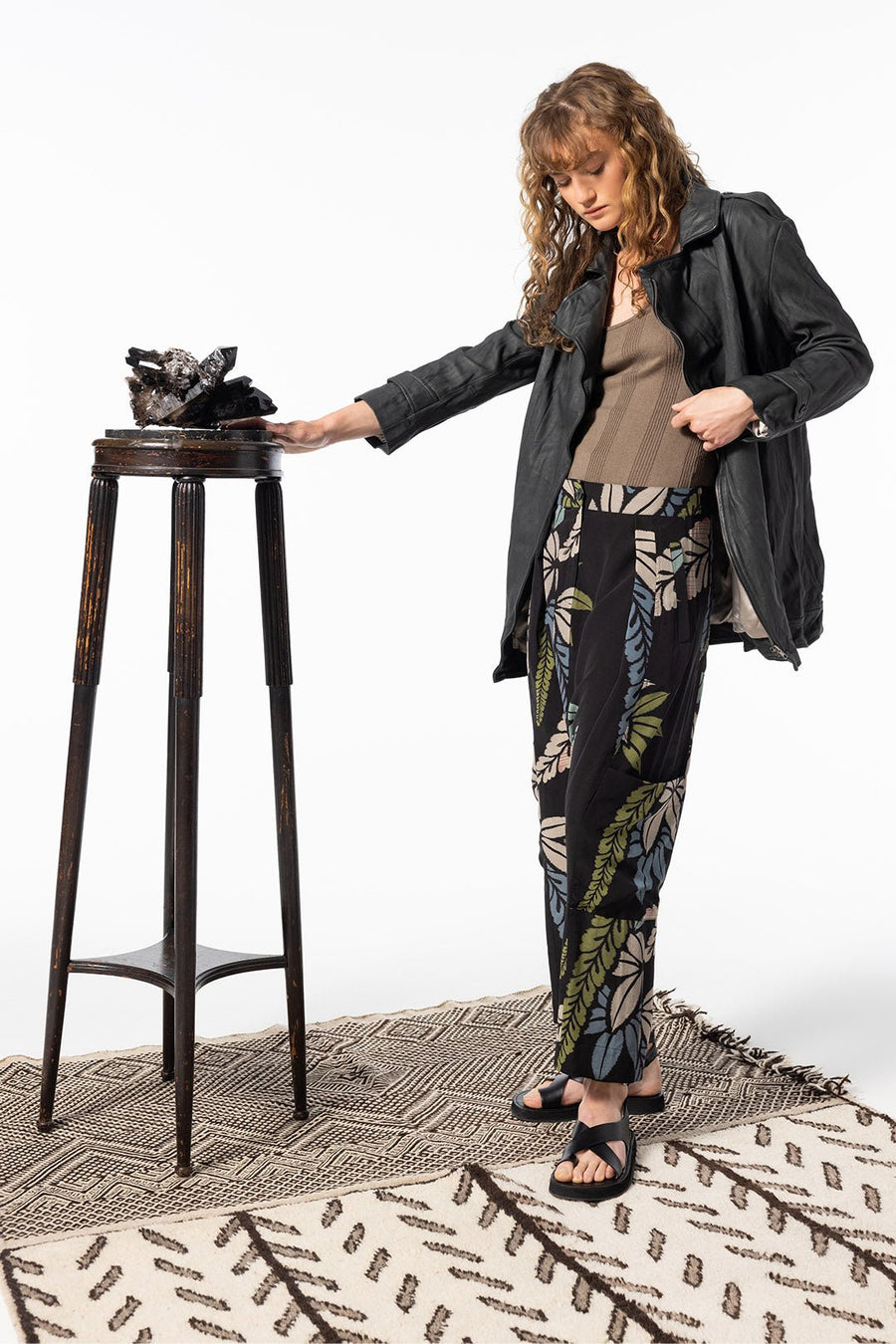 MIDNIGHT JUNGLE DROP CROTCH PANT, MULTI - Burning Torch Online Boutique