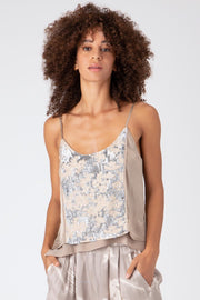 NAOMI SEQUIN CAMI, ANTIQUE METAL - Burning Torch Online Boutique