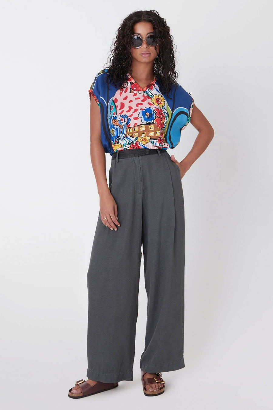 NOMAD HIGH WAIST PANT, SLATE - SAMPLE 10312 - Burning Torch Online Boutique