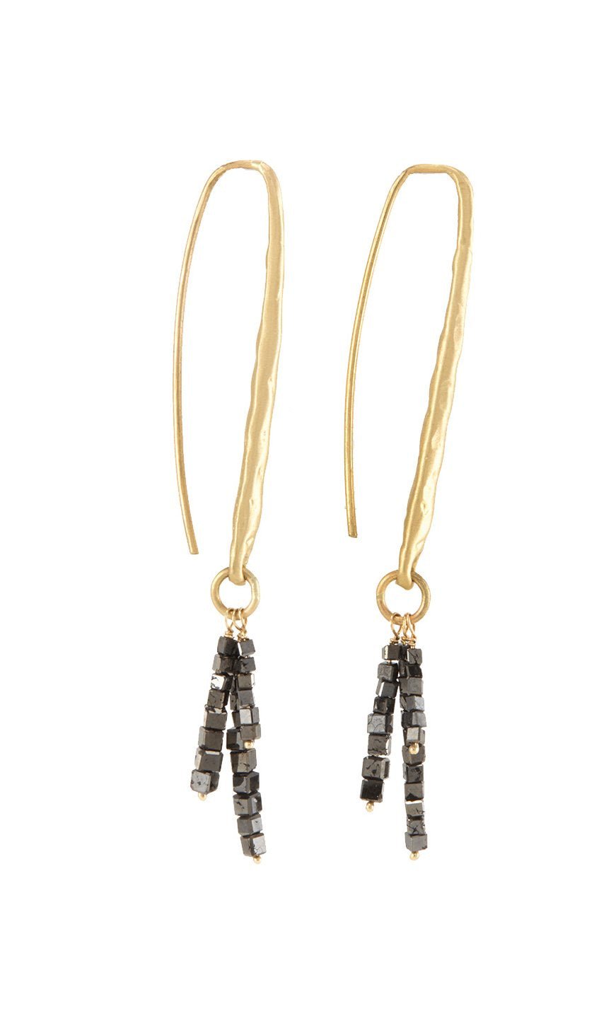 OSIRIS EARRINGS, BLACK - Burning Torch Online Boutique