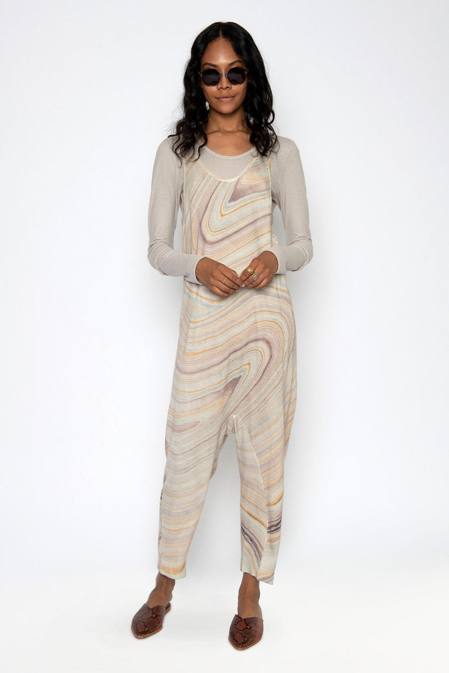 PAINTED DESERT PRINTED CASHMERE ONSIE, MARBLE SAMPLE - Burning Torch Online Boutique