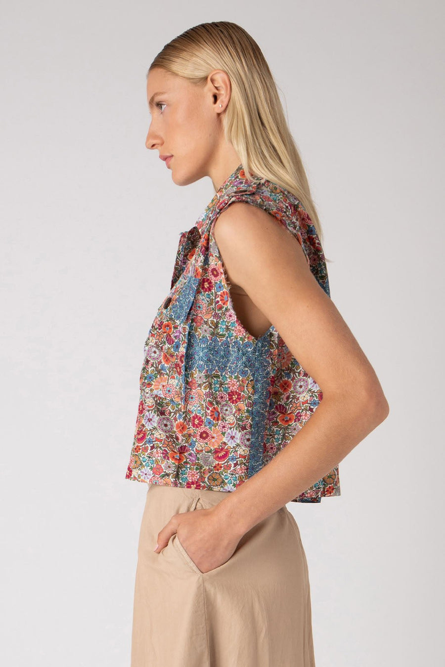 PATTAYA BUTTON UP TOP, MULTI - Burning Torch Online Boutique