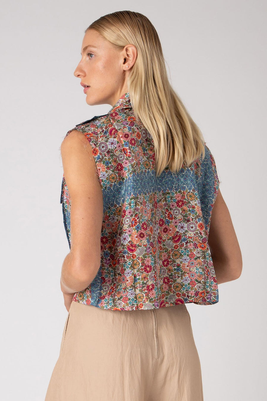 PATTAYA BUTTON UP TOP, MULTI - Burning Torch Online Boutique