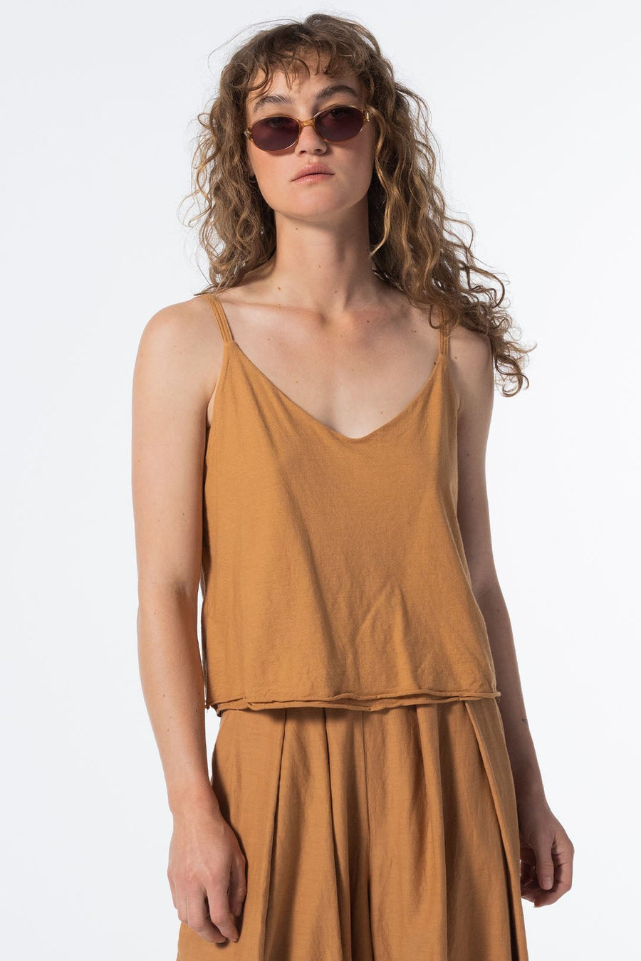 P.C.H. KNIT CAMI, AMBER - Burning Torch Online Boutique