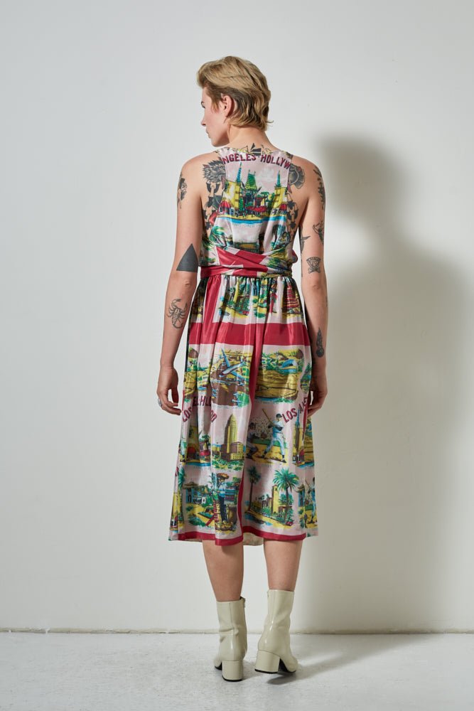 POSTCARD DRESS, CRIMSON SAMPLE - Burning Torch Online Boutique