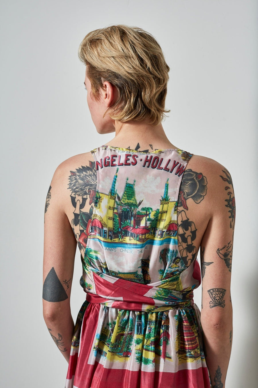 POSTCARD DRESS, CRIMSON SAMPLE - Burning Torch Online Boutique