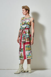POSTCARD DRESS, CRIMSON SAMPLE - Burning Torch Online Boutique