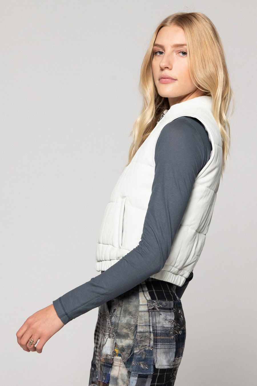 PUFFER VEST, SAMPLE, CLOUD - Burning Torch Online Boutique