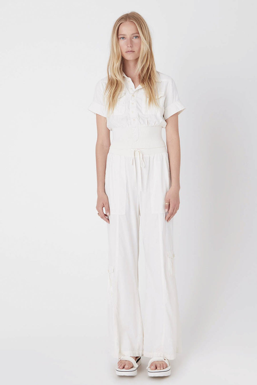 SERENGETI WIDE LEG CARGO PANT, NATURAL - Burning Torch Online Boutique