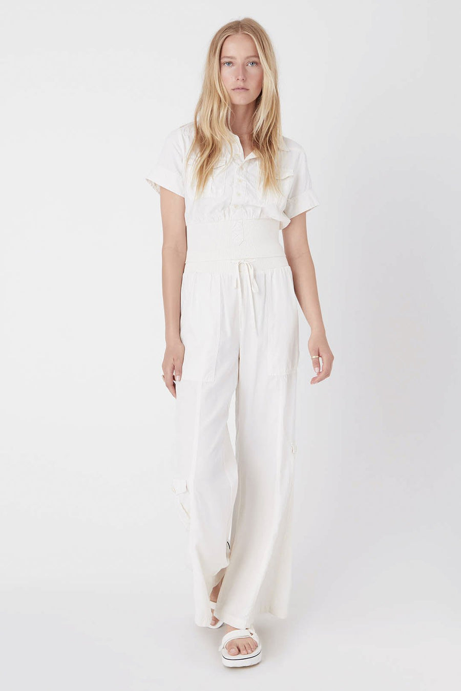 SERENGETI WIDE LEG CARGO PANT, NATURAL - Burning Torch Online Boutique