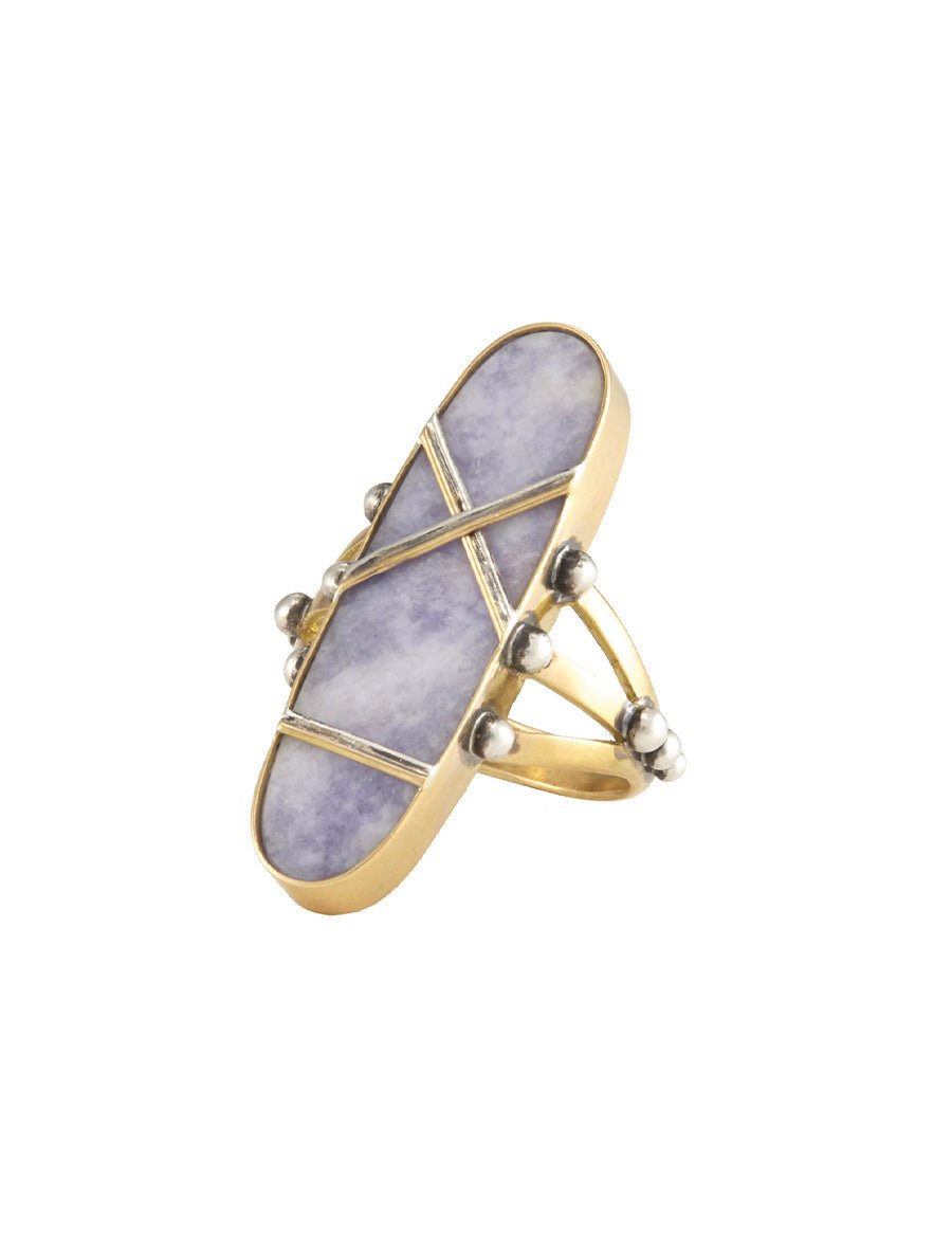 SHIBARI RING MAYAN JADE - PURPLE - Burning Torch Online Boutique