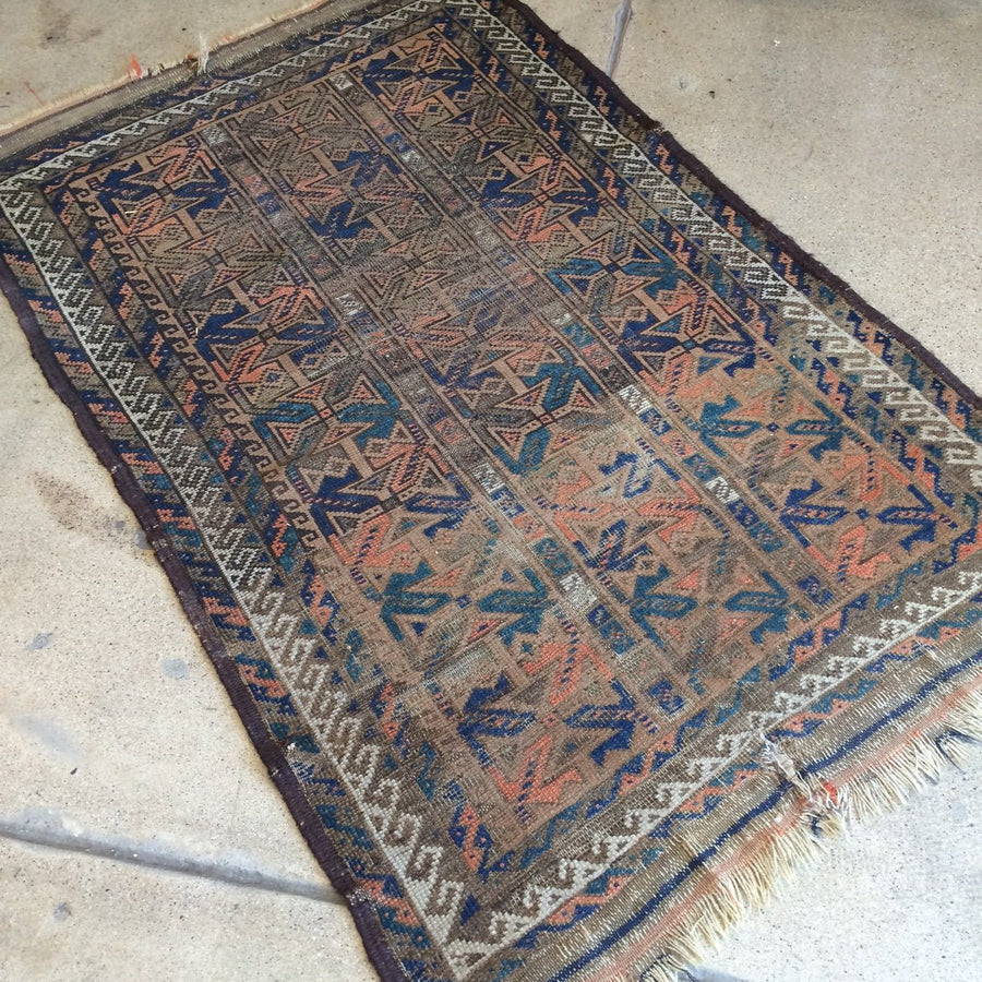 Small Antique Kilim Rug - Burning Torch Online Boutique
