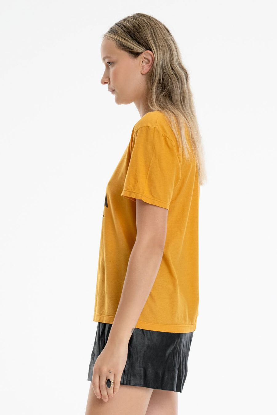 SMILEY FACE TEE, GOLD - Burning Torch Online Boutique