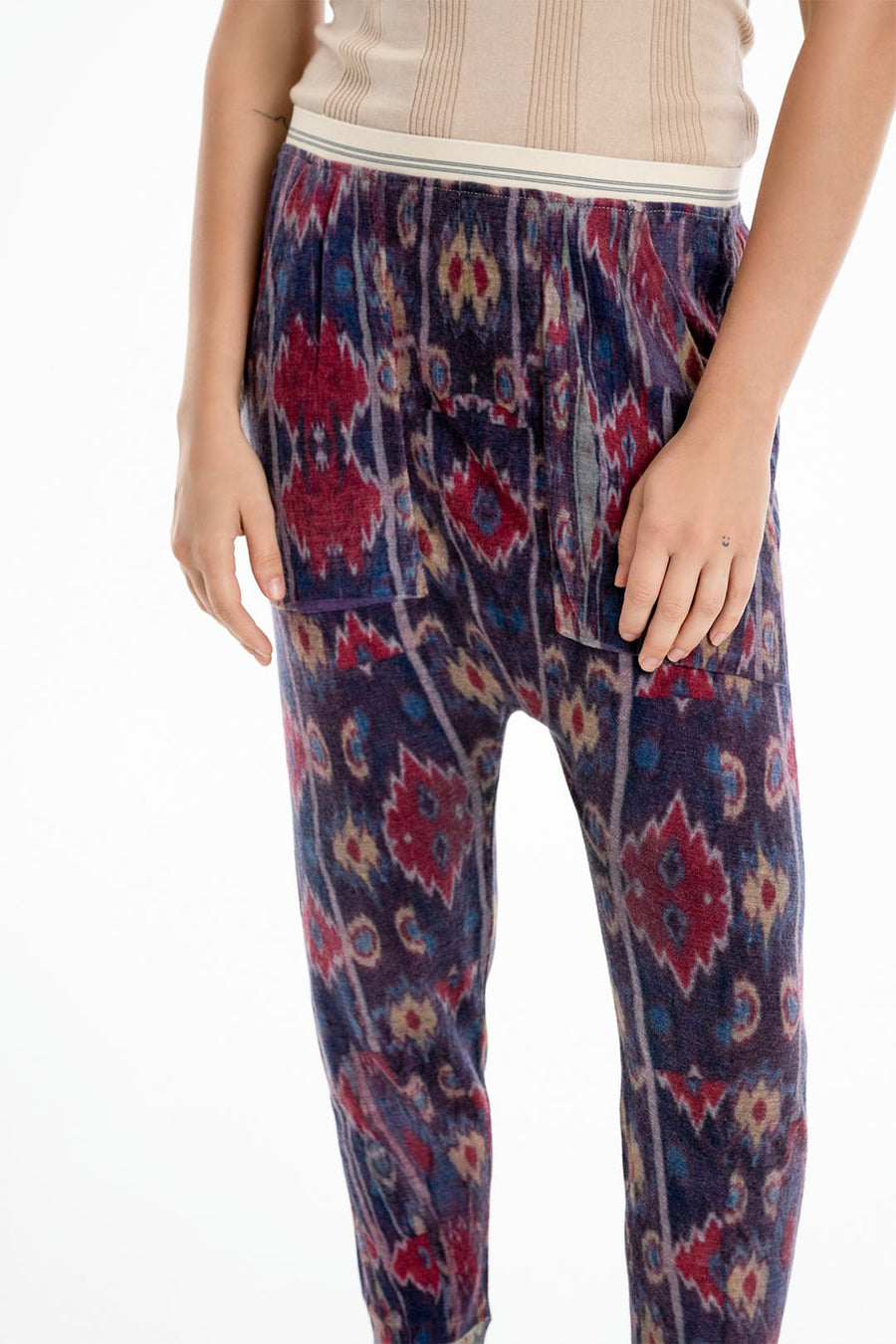 TATE PRINTED CASHMERE JOGGER, IKAT - Burning Torch Online Boutique