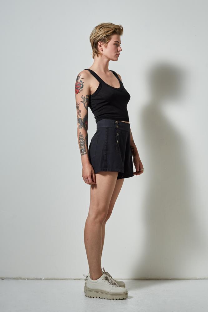 TATSU SHORT, VINTAGE BLACK sample - Burning Torch Online Boutique