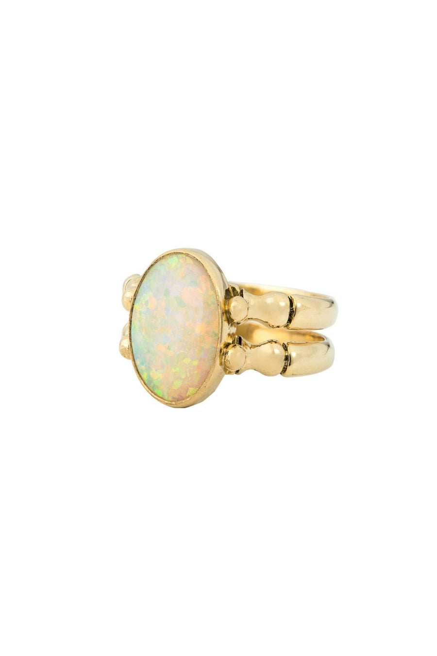 TRIAD RING 18KT GOLD OPAL - Burning Torch Online Boutique