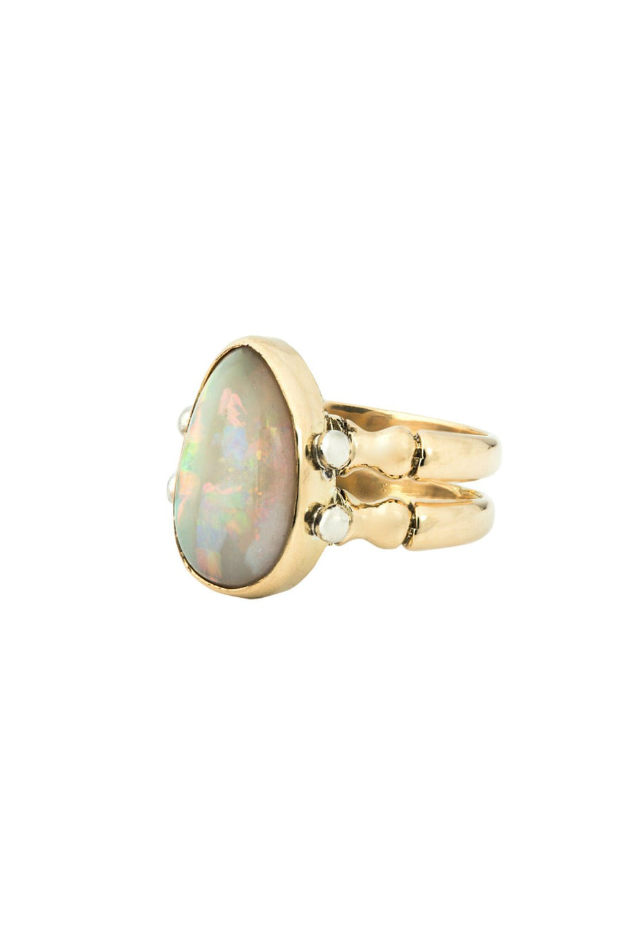 TRIAD RING 18KT GOLD OPAL - Burning Torch Online Boutique