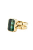 TRIAD RING 18KT GOLD TOURMALINE EMERALD - Burning Torch Online Boutique