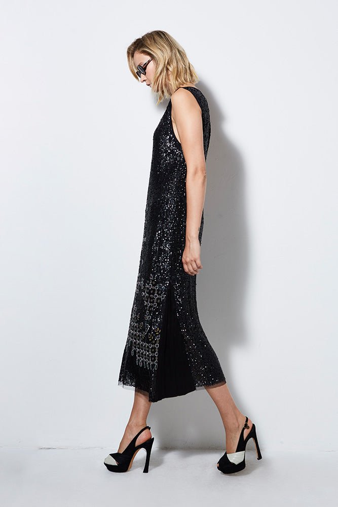 TWIGGY BEADED DRESS - Burning Torch Online Boutique