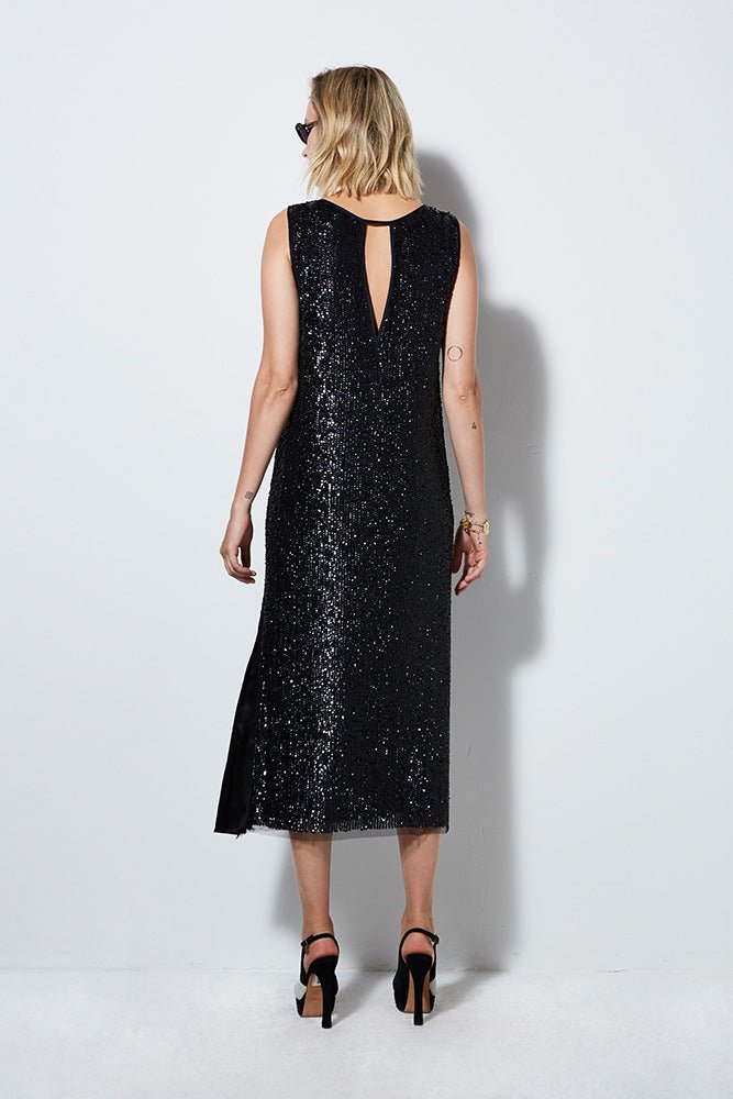 TWIGGY BEADED DRESS - Burning Torch Online Boutique