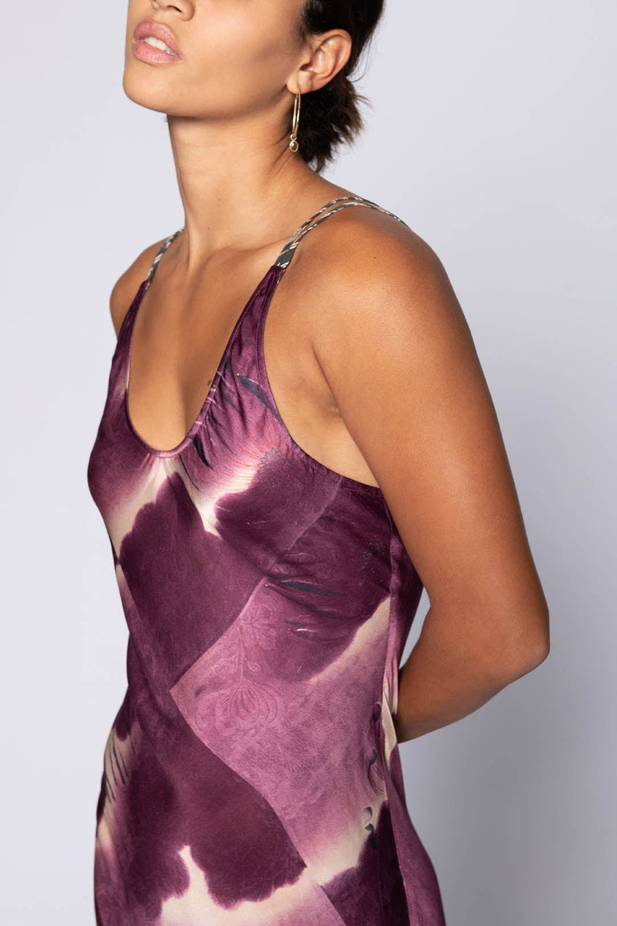 UBUD BIAS MAXI DRESS, PLUM - SAMPLE 30540 - Burning Torch Online Boutique