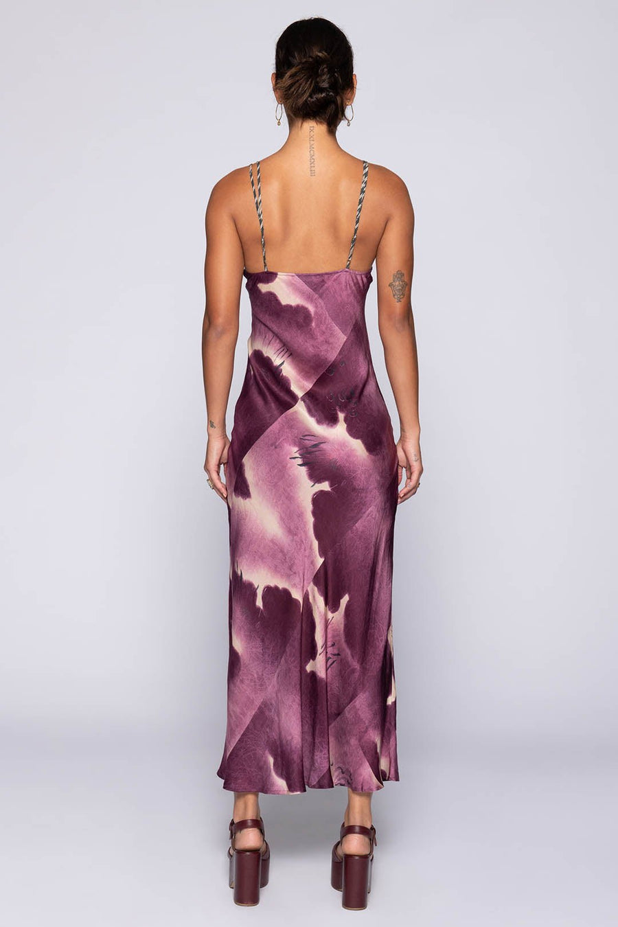UBUD BIAS MAXI DRESS, PLUM - SAMPLE 30540 - Burning Torch Online Boutique