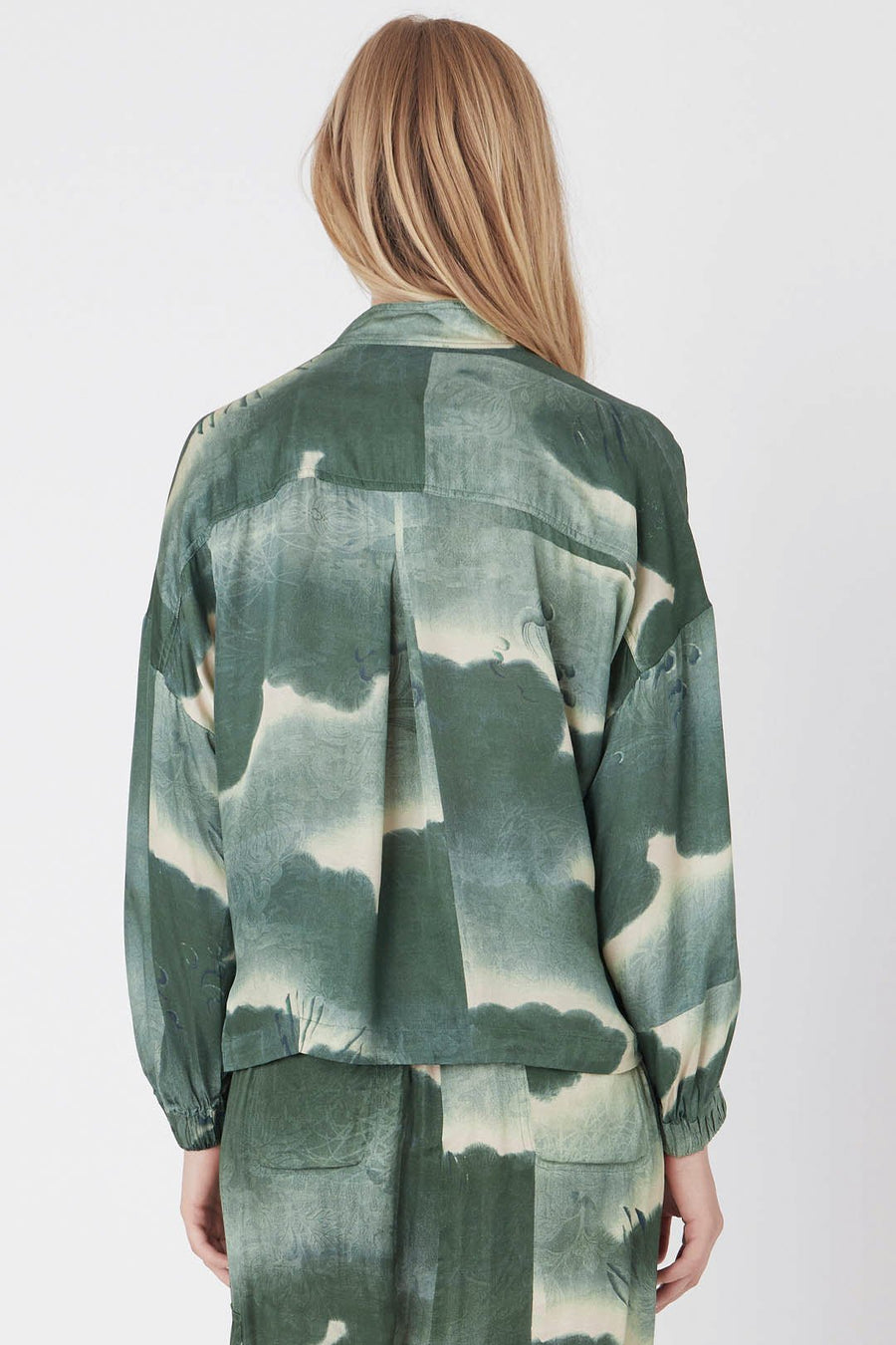 UBUD BUTTON DOWN SHIRT, ARMY - Burning Torch Online Boutique