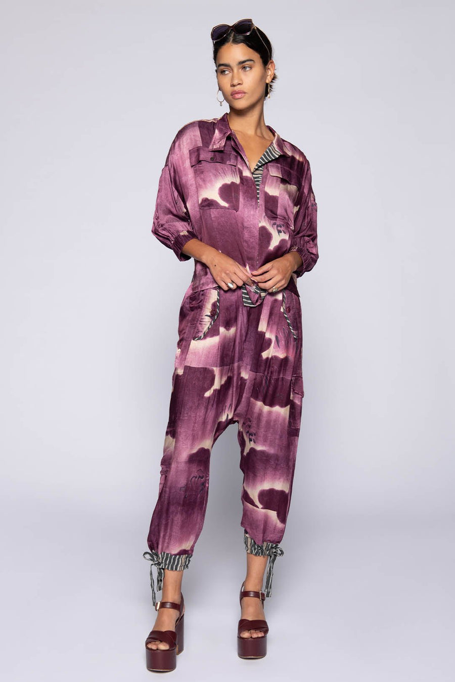 UBUD DROP CROTCH PANT, PLUM - Burning Torch Online Boutique